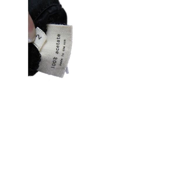 L'Agence Womens Satin Drawstring Waist Cropped Pants Black Size 2 - Picture 6 of 6